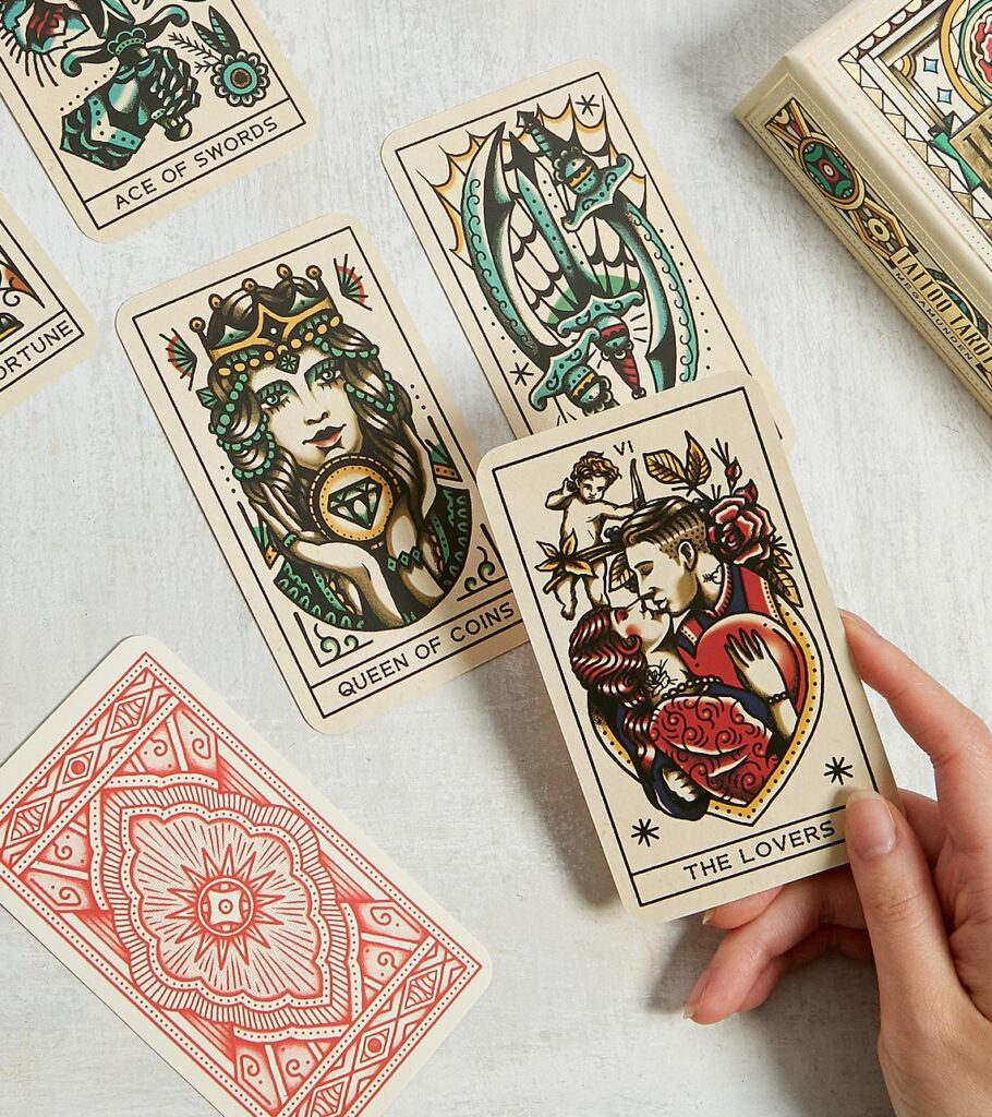 Tattoo Tarot Card Deck Spread